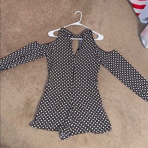 Black and white romper